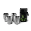 Delphin RESET 4in1, 4x30ml, Rozsdamentes acél pohár készlet