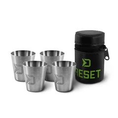 Delphin RESET 4in1, 4x30ml, Rozsdamentes acél pohár készlet