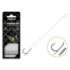 Delphin Fluoro Sting Feeder Rig / 10db 12cm/0,22mm/Turner #8