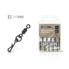 Delphin THE END Q-Cast forgó karikával és gyorskapoccsal / 10 db #4/20kg