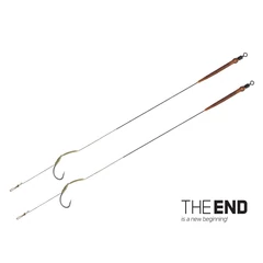 Delphin THE END Skin rig kötött horog / 2db 20cm/25lbs/#6