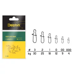 Delphin Fastlock Snap C-01/10db BN/2