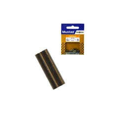Mustad Double Barrel Sleeve- Black 0.8mm Black Nickel 25Pcs/Bag