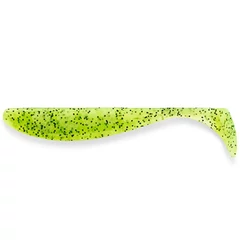 Fishup_Wizzle Shad 3" (8Pcs.), #055 - Chartreuse/Black