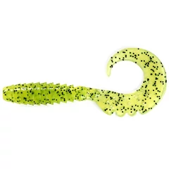 Fishup_Fancygrub 1" (12Pcs.), #055 - Chartreuse/Black