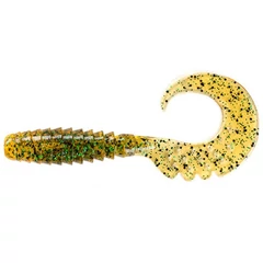 Fishup_Fancygrub 2" (10Pcs.), #036 - Caramel/Green &amp; Black
