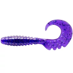 Fishup_Fancygrub 2.5" (10Pcs.), #060 - Dark Violet/Peacock &amp; Silver