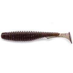 Fishup_U-Shad 2" (10Pcs.), #050 -green Pumpkin Brown/Red &amp; Purple