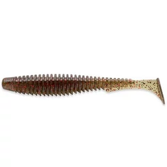 Fishup_U-Shad 2" (10Pcs.), #045 -green Pumpkin/Red &amp; Black