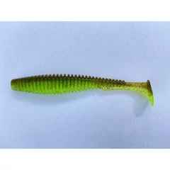 Fishup_U-Shad 4" (8Pcs.), #204 -green Pumpkin/Chartreuse