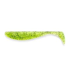 Fishup_Wizzle Shad 5" (4Pcs.), #055 - Chartreuse/Black