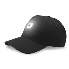 Baseball Sapka Újratölthető Led Lámpával Fekete