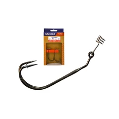 Mustad Frog Double Hook - 2X Strong Black Nickel 2/1 2db/cs