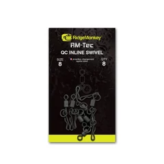 Ridgemonkey Rm-Tec Quick Change Inline Swivel Size8gyorskapcsos Forgó 8Db