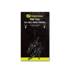 Ridgemonkey Rm-Tec Quick Change Heli Ring Swivel Size8gyorskapcsos Forgó 8Db