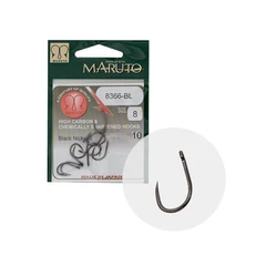 Maruto Horog 8366Bl Carp Hooks Barbless Straight Eye Forged Reversed Ringed Hc Black Nickel 10