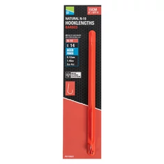 Preston Natural N-10 Hooklengths Barbed - 15cm/6" - 18