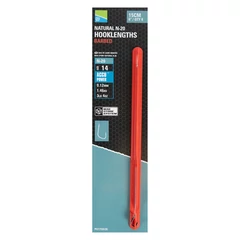 Preston Natural N-20 Hooklengths Barbed - 15cm/6" - 18