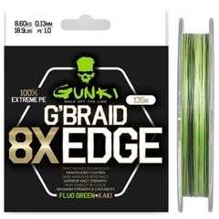 GUNKI G Braid 8X Edge (Pe1,5) 135m 0,18mm 11,6kg