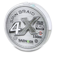 Saenger 4X fonott zsinór szürke 0,18mm / 150m / 14,6kg