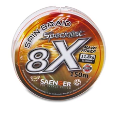 Saenger 8X fonott zsinór narancssárga 0,18mm / 150m / 15,9kg