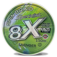 Saenger 8X fonott zsinór zöld 0,18mm / 150m / 15,90kg
