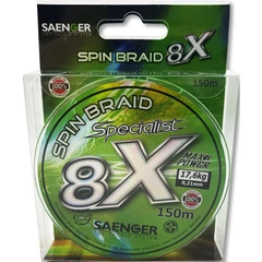 Saenger 8X fonott zsinór zöld 0,16mm / 150m / 13,40kg