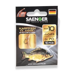 Saenger Carp Classic előkötött pontyozó horog 10 / 70cm / 10db