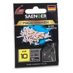 Saenger Maggothook R-25 előkötött horog 16 / 80cm / 10db