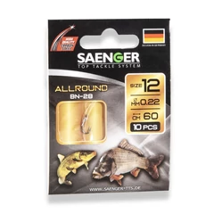 Saenger Allround előkötött horog 12 / 60cm / 10db
