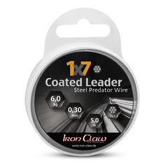 Iron Claw 1x7 Coated Leader black bevonatos acél előkezsinór / 0,45mm / 18kg / 5m
