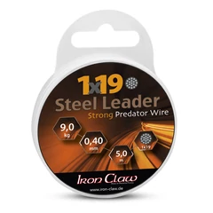 Iron Claw 1x19 Steel Leader bevonatos acél előkezsinór / 0,60mm / 18kg / 5m
