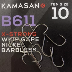 Kamasan B611b 10-es, szakáll nélküli horog