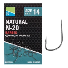 Preston Natural N-20 horog 14-es méret