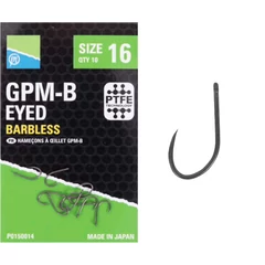 Preston GPM-B 12 lapkás, szakáll nélküli horog