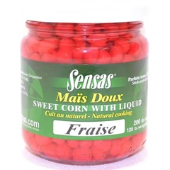 Sensas Csalizó kukorica-üveges STRAWBERRY (eper) 212ml