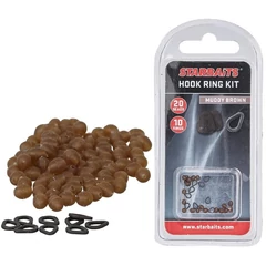 Starbaits Hook Ring Kit barna (10 db karika+20 db ütköző)