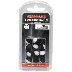 Starbaits Two Tones Balls 10mm fekete/fehér (lebegő golyó) 12db
