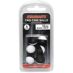 Starbaits Two Tones Balls 14mm fekete/fehér (lebegő golyó) 6db