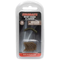 Starbaits Bent Hook Medium barna (horogbefordító) 15db