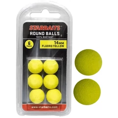 Starbaits Round Balls 14mm sárga (lebegő golyó) 6db