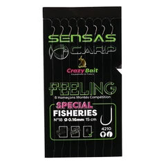 Sensas Előkötött horog Crazy Bait 4210 15cm 8db 16/0,18mm