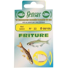 Sensas Előkötött horog Small Fish Fine Bronze 25cm 18/0,10 10db