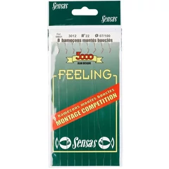 Sensas Előkötött horog Feeling 3012 Red 18cm 20/0,08 8db