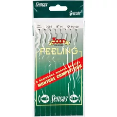 Sensas Előkötött horog Feeling 3065 Black 40cm 14/0,14 8db