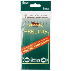 Sensas Előkötött horog Feeling 3405 Black 18cm 18/0,09 8db