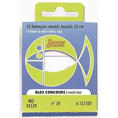 Sensas Előkötött horog Blue Match 20cm 20/0,08 10db