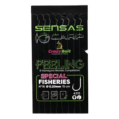 Sensas Előkötött horog Crazy Bait 4315 15cm 8db 16/0,20mm
