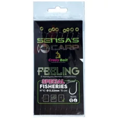 Sensas Előkötött horog Crazy Bait 4015 15cm 8db 14/0,20mm
