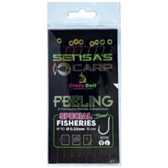 Sensas Előkötött horog Crazy Bait 4015 15cm 8db 12/0,22mm